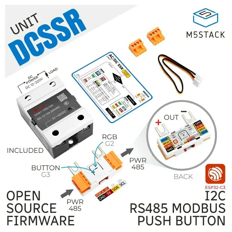 M5Stack用DCソリッドステートリレーユニット (CDG1-1DD-10A)