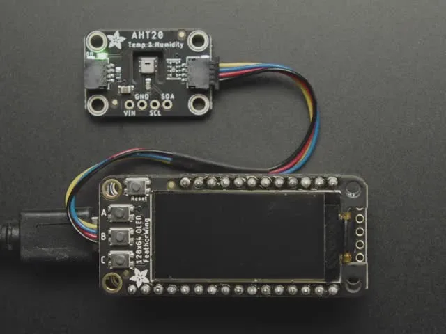Adafruit FeatherWing OLED - 128x64 OLED Add-on For Feather