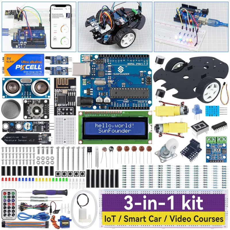 SunFounder 3 in 1 Starter Kit for Arduino Uno R3