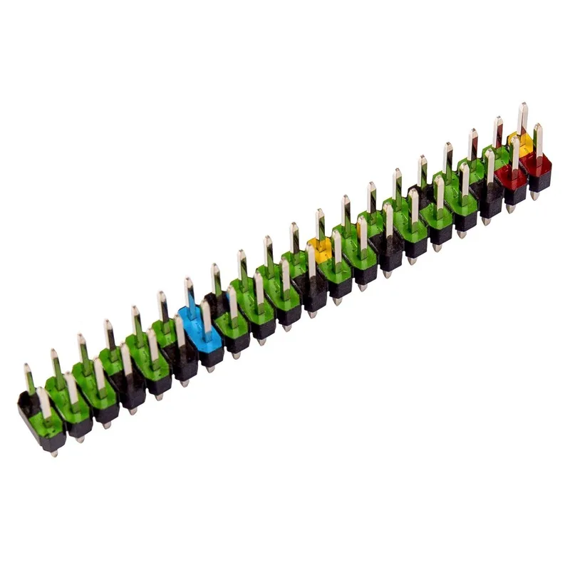 40 Pin GPIO Header für Raspberry Pi, farblich kodiert