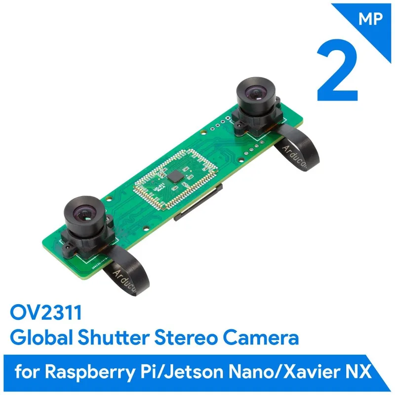 Arducam OV2311搭載 Raspberry Pi/Jetson Nano/NX用 モノクロデュアルカメラアレイボード（2MP x 2）--販売終了