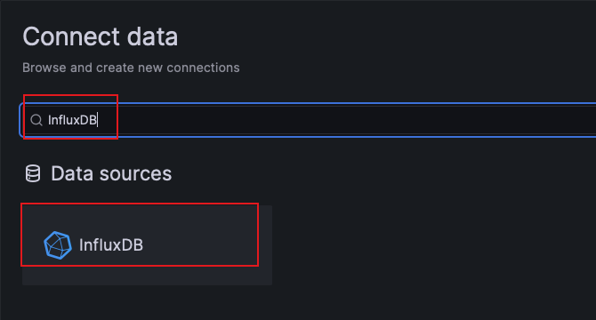 选择数据源模版InfluxDB