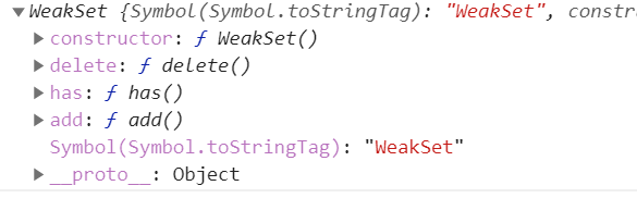 WeakSet构造函数原型上的属性和方法