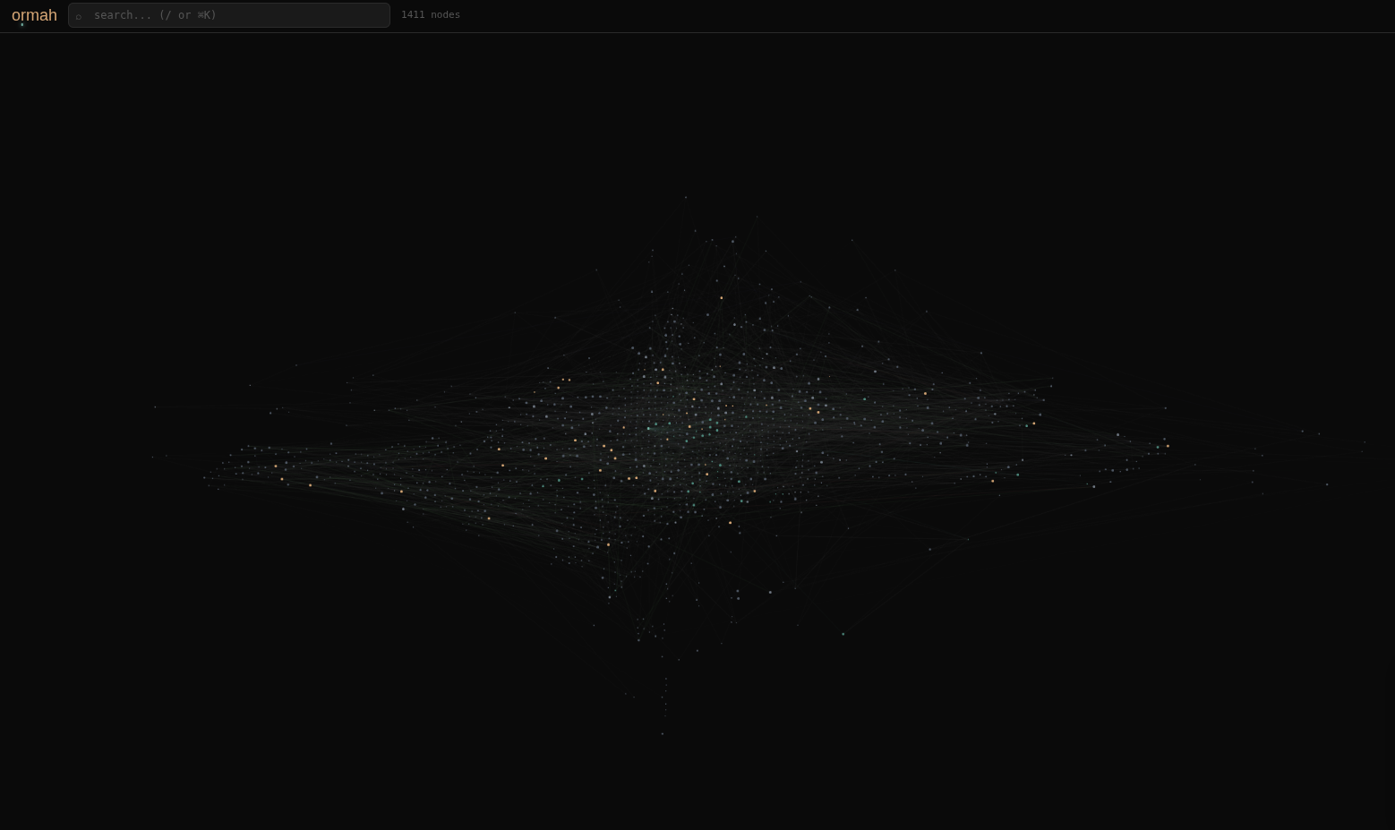 Ormah knowledge graph — click to watch the demo