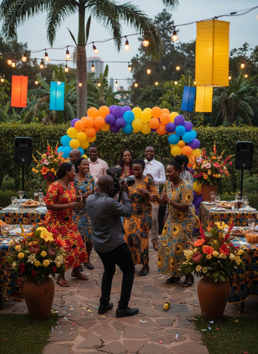 Photographer at a birthday event in Nairobi