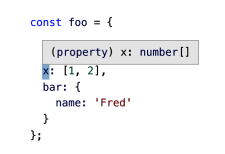 Inspecting how TypeScript has inferred types in an object