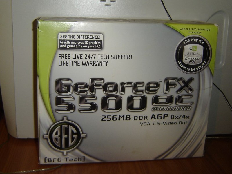Date – May 07, 2007. BFG GeForce FX 5500 OC AGP Card