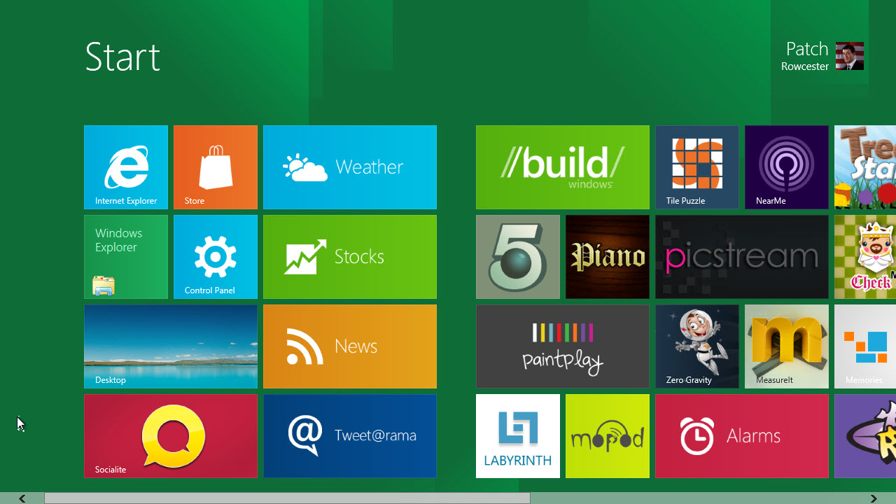 Windows 8 Full Screen Start Menu
