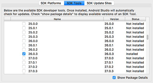 Android SDK Manager - 23.0.1 Build Tools