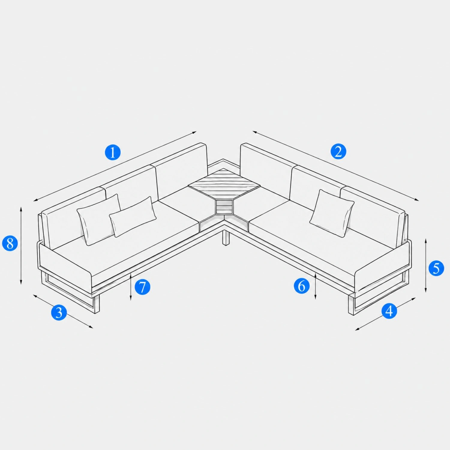 Custom Made Corner Lounge Cover