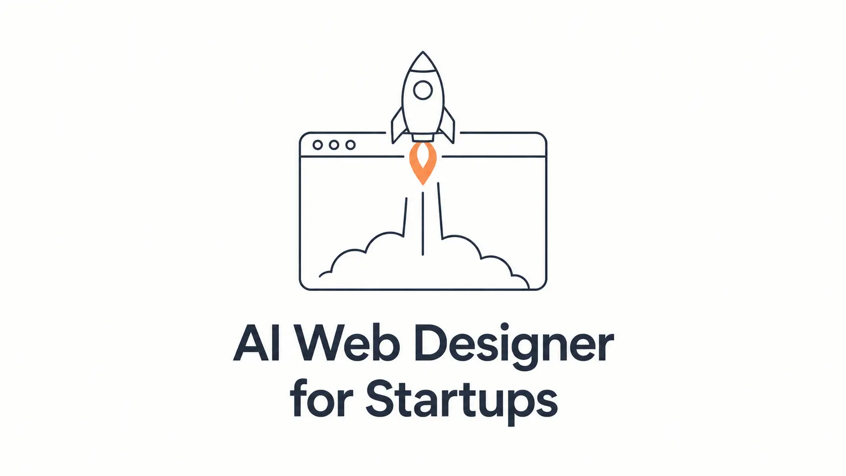 Cover illustration of a startup founder launching a SaaS landing page with an AI web designer, from brief to published page