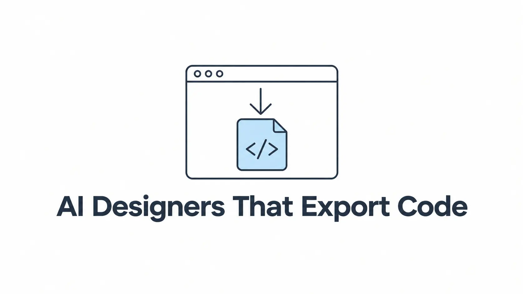 Cover illustration of a designed landing page exporting to HTML, React, Next.js, Vue and Svelte code files