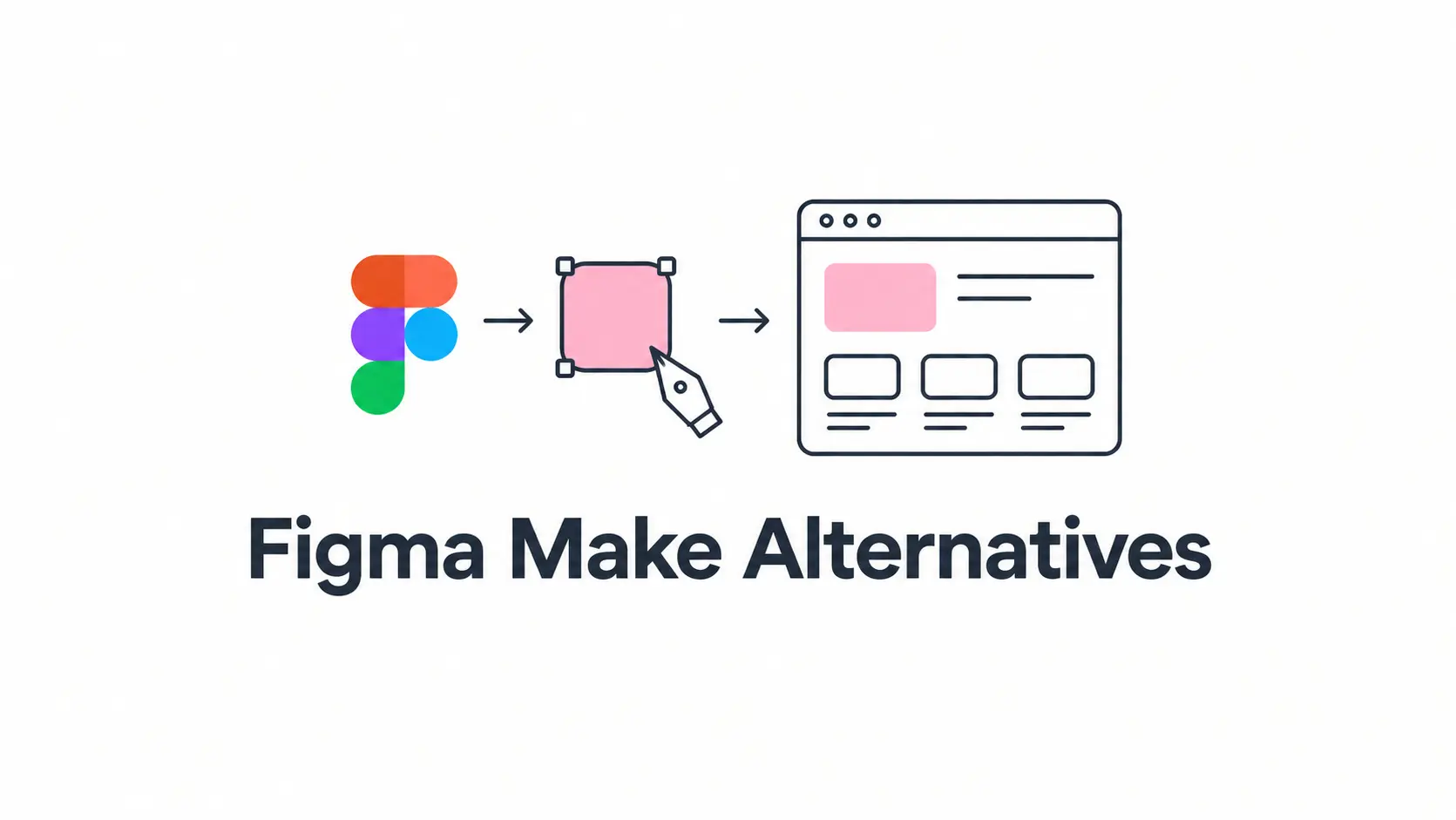 Cover illustration for a comparison of Figma Make alternatives for designing and shipping marketing sites in 2026