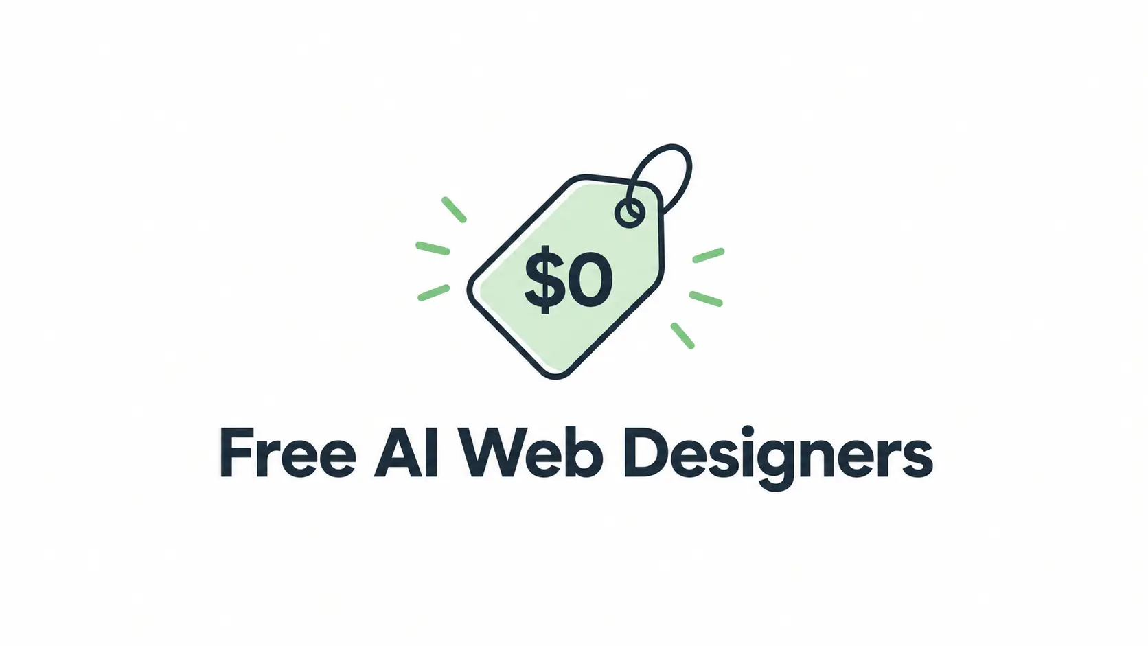Cover illustration comparing the free plans of ten AI web designers on publishing, branding and code export