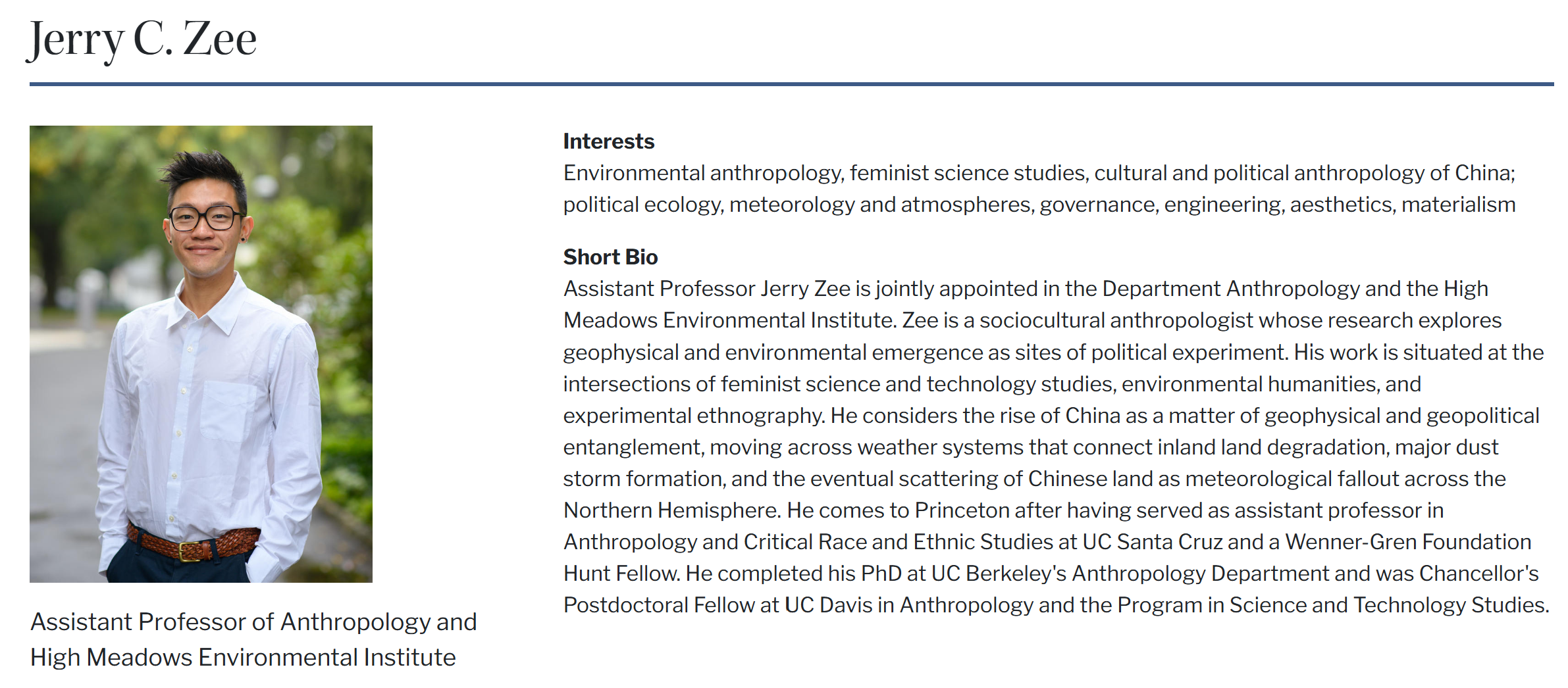 Jerry C. Zee 的主页