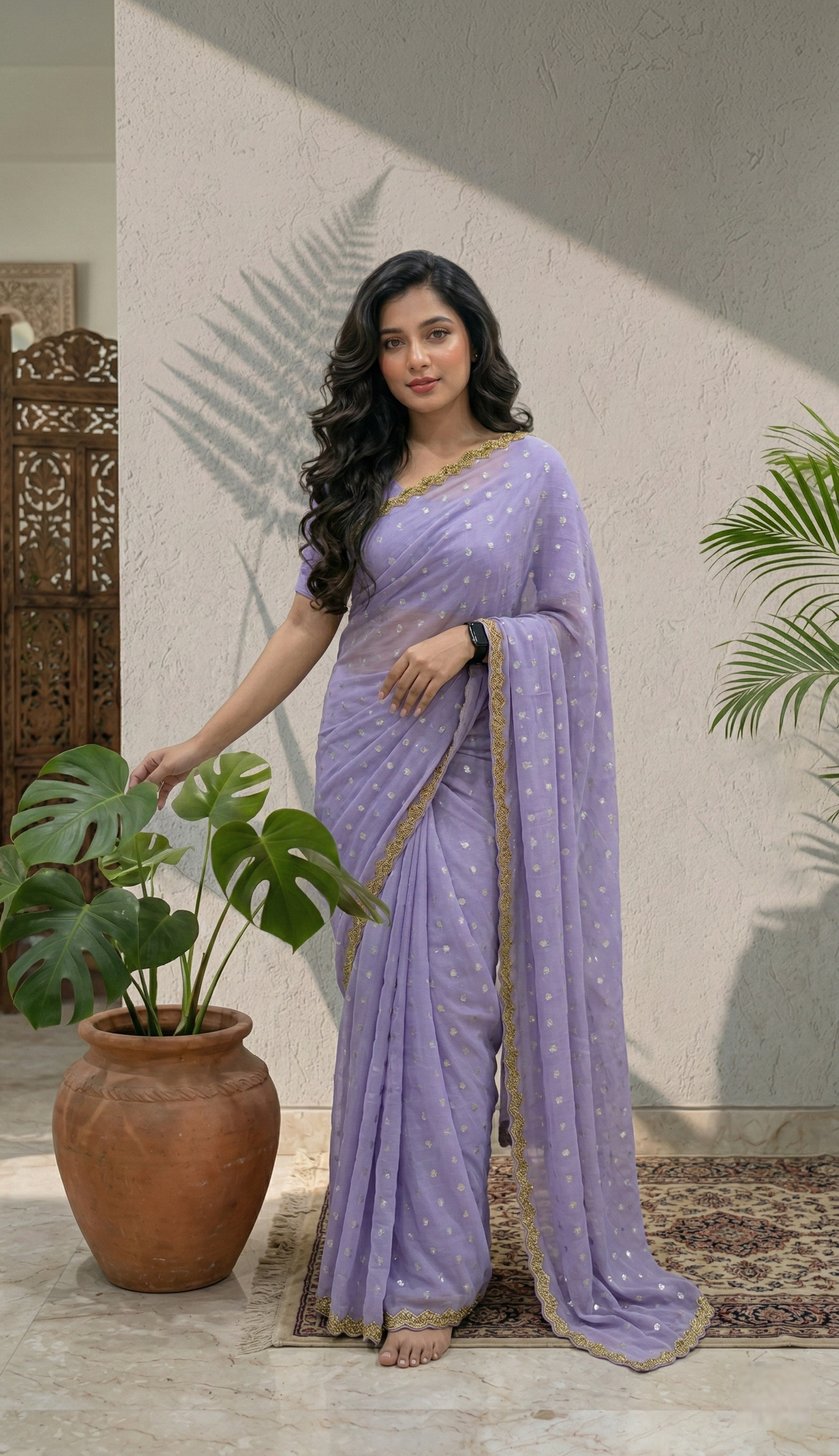 AIRA - Butti Festive Tissue blend saree