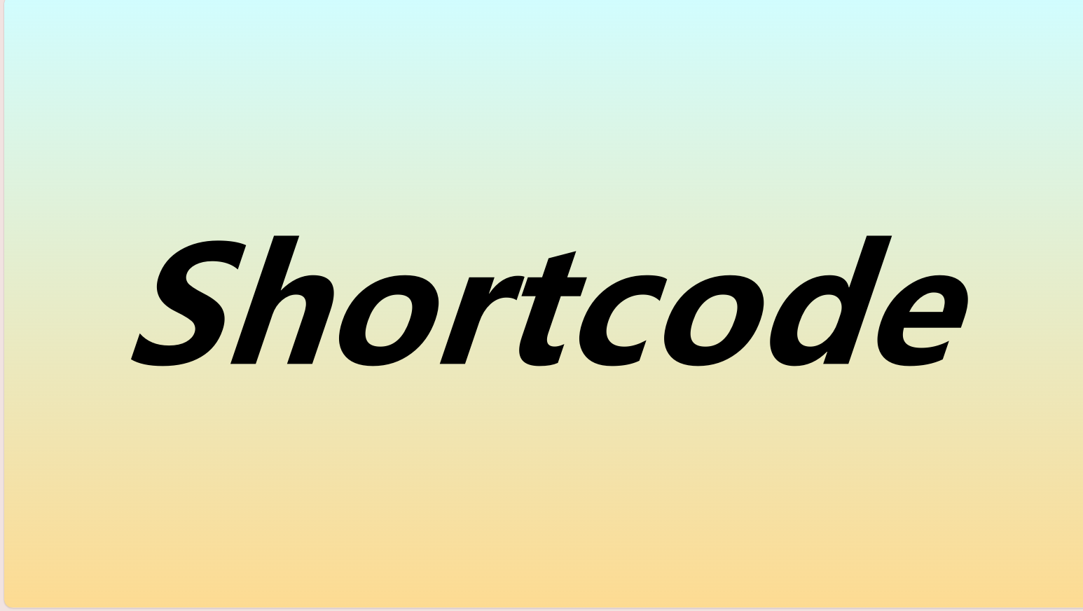 Featured image of post Shortcode