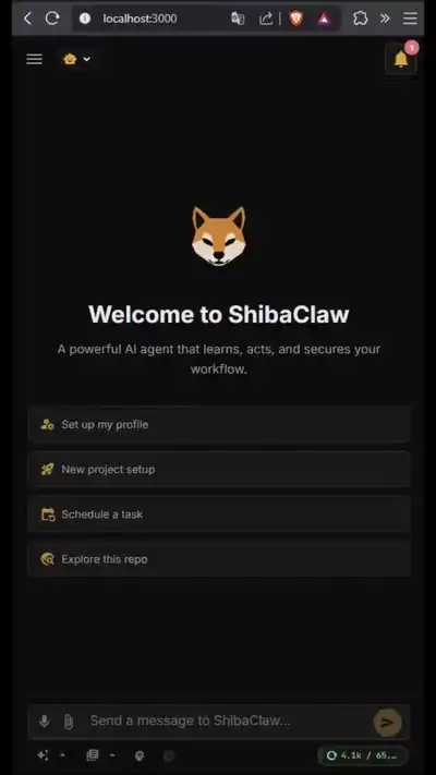 ShibaClaw Mobile Demo
