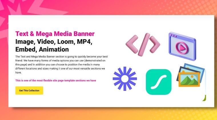 Text & Mega Media Banner