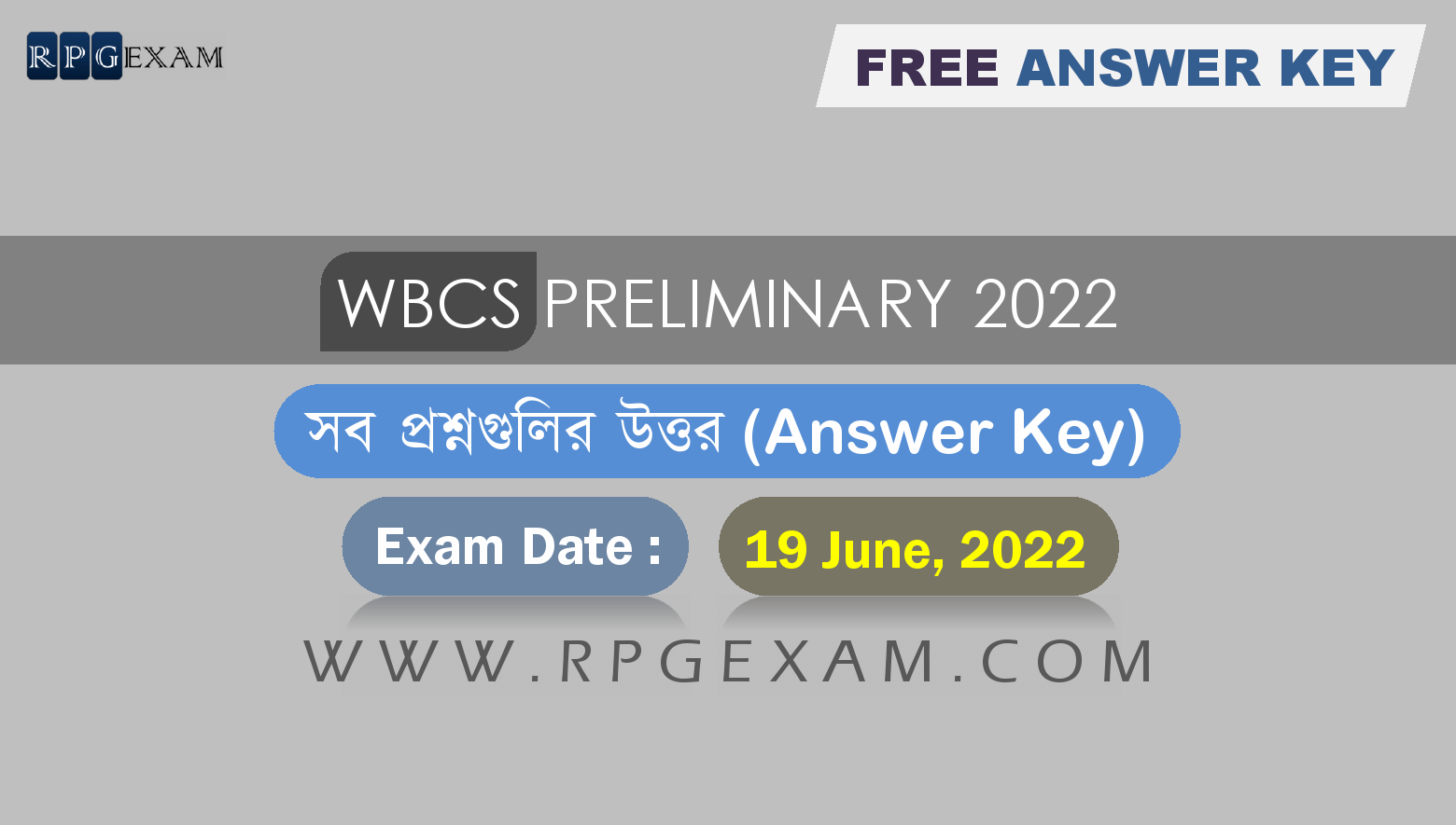 WBCS Preliminary 2022 Answer Key