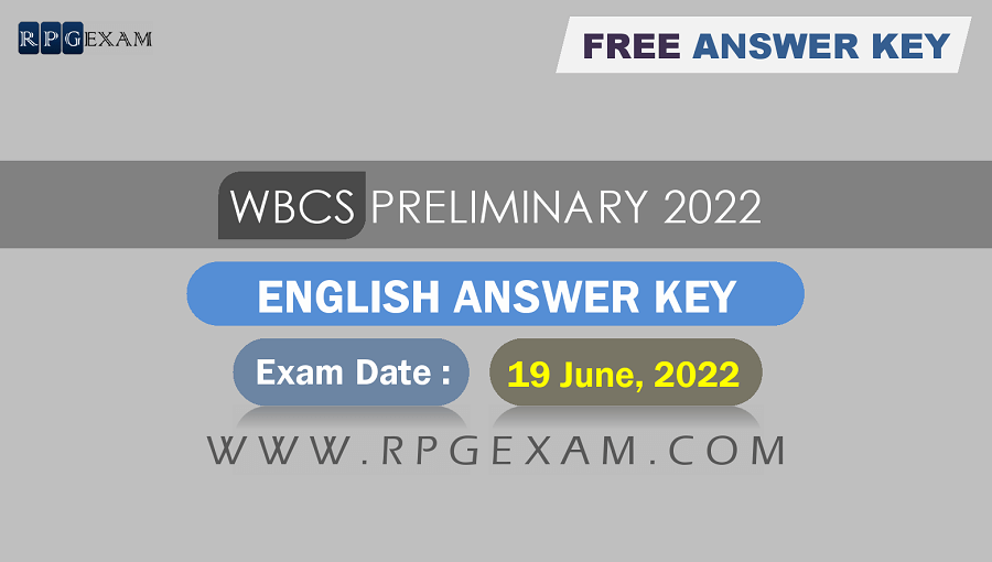 WBCS Preliminary 2022 English Answer Key