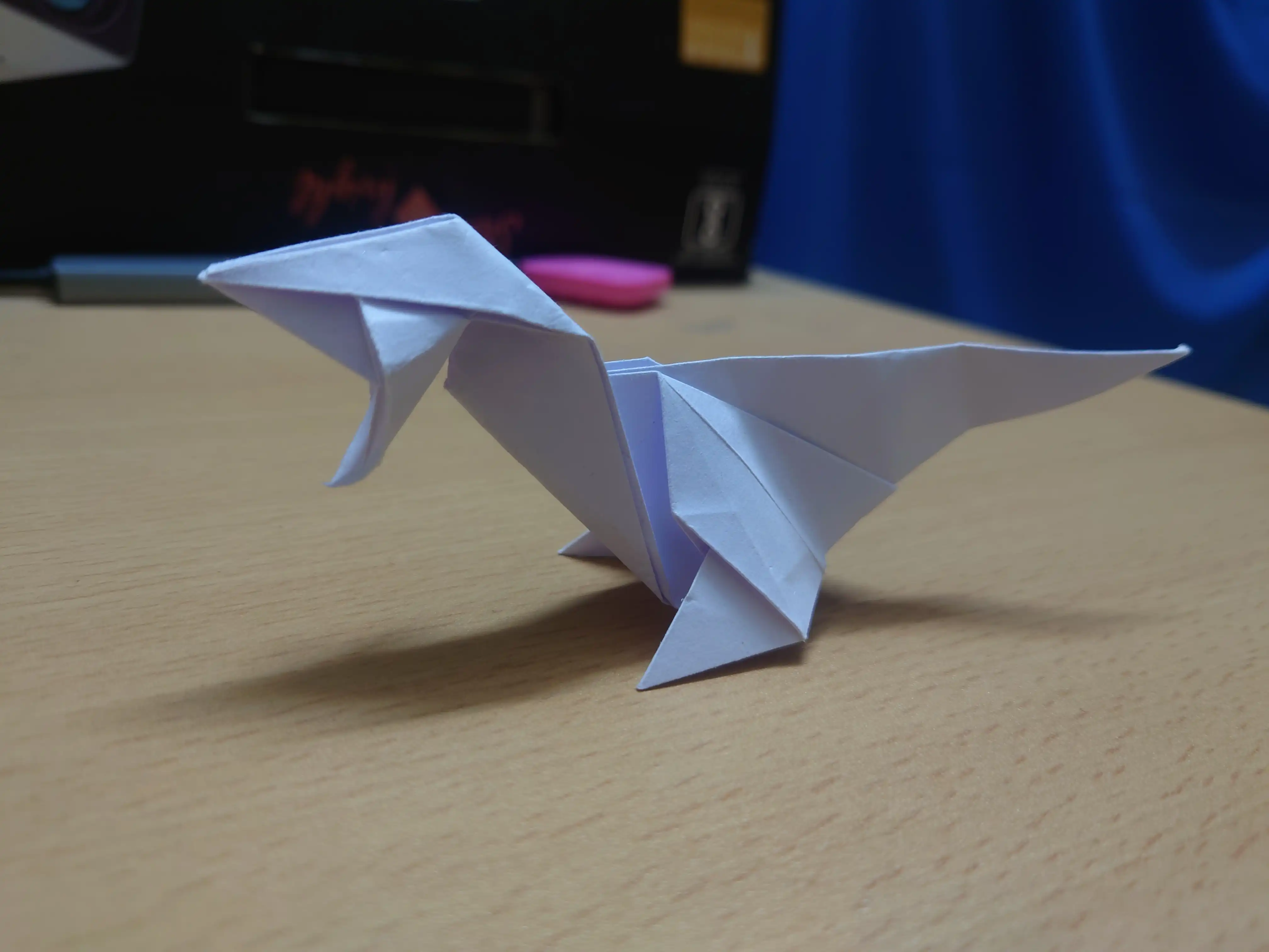 Origami Baby T-Rex designed by Kawamura Miyuki and folded by Sriram V