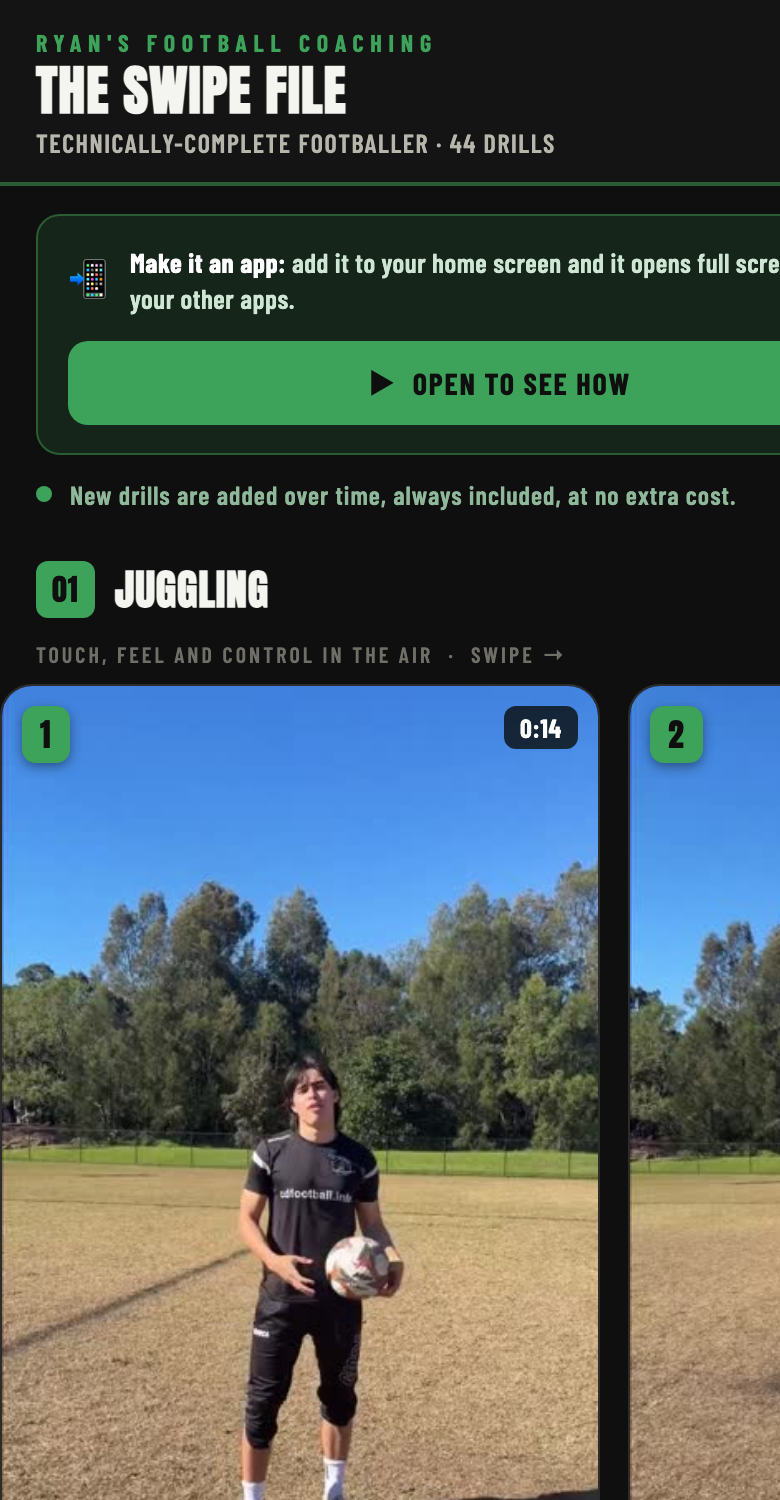 The Drills app on a phone