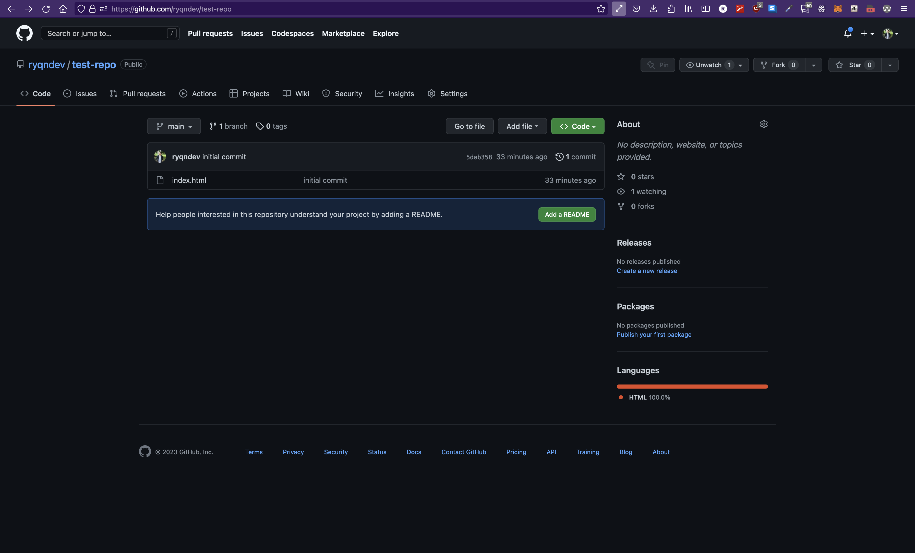 repo page