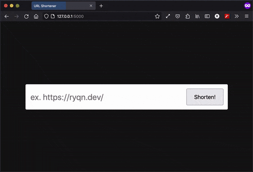 Demo of basic functionality of app