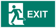 Emergency exit (left hand) (exit)