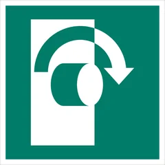 Turn clockwise to open