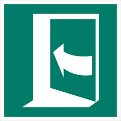 Door opens by pushing on the left-hand side
