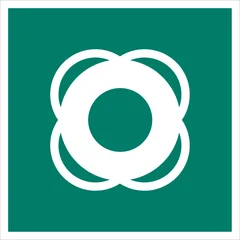 ISO 7010 E040 Lifebuoy sign — Emergency / Escape safety pictogram