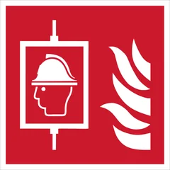 ISO 7010 F017 Firefighters' lift sign — Fire Equipment safety pictogram