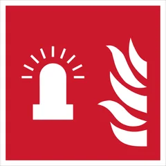ISO 7010 F018 Fire alarm flashing light sign — Fire Equipment safety pictogram