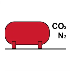 Co2/nitrogen installation