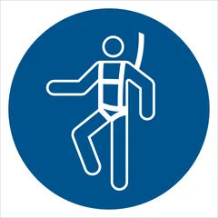 ISO 7010 M018 Wear a safety harness sign — Mandatory safety pictogram