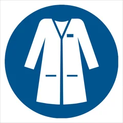 Wear laboratory coat