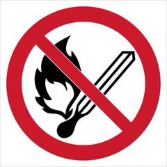 No open flame; Fire, open ignition source and smoking prohibited