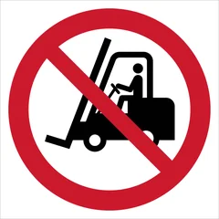 No access for forklift trucks and industrial vehicles
