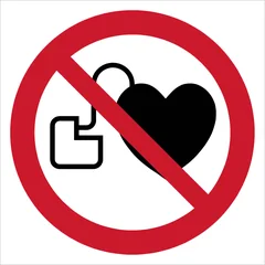 No access for people with active implanted cardiac devices