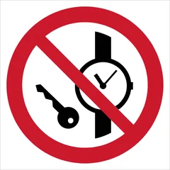 No metallic articles or watches