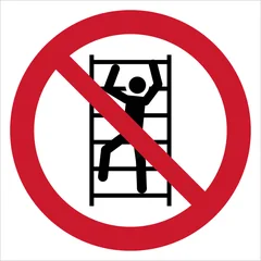 No climbing