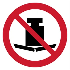 ISO 7010 P012 No heavy load sign — Prohibition safety pictogram
