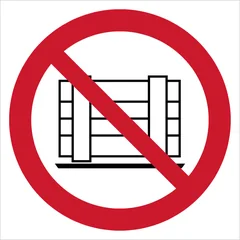 ISO 7010 P023 Do not obstruct sign — Prohibition safety pictogram