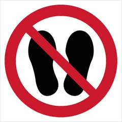 ISO 7010 P024 Do not walk or stand here sign — Prohibition safety pictogram