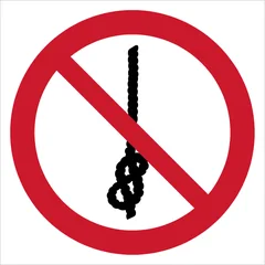 Do not tie knots in rope