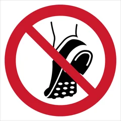 Do not wear metal-studded footwear