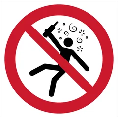 ISO 7010 P043 Not for people in the state of intoxication sign — Prohibition safety pictogram