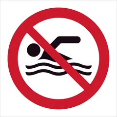 ISO 7010 P049 No swimming sign — Prohibition safety pictogram